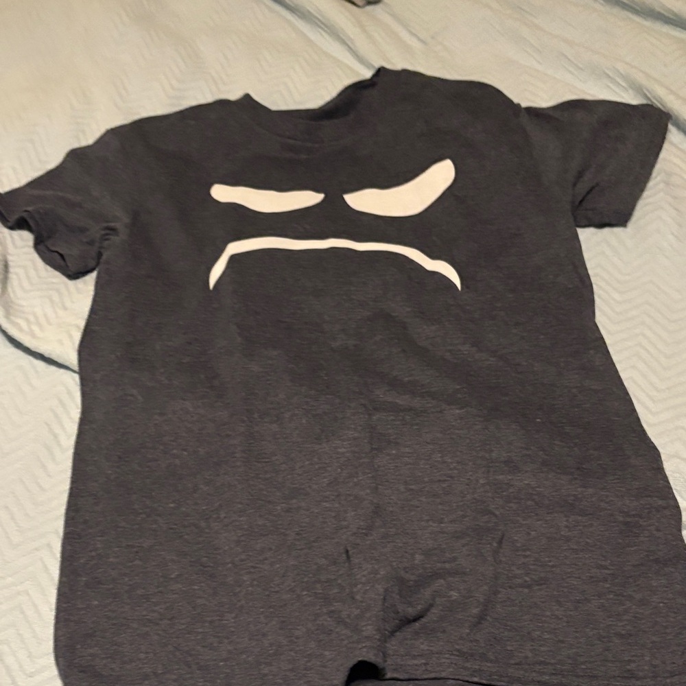 Gray T-Shirt with White Graphic
